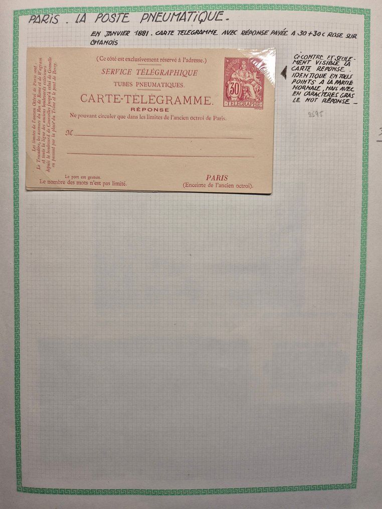 Themed collection - Telegrams and cards by pneumatic tubes. #4.3