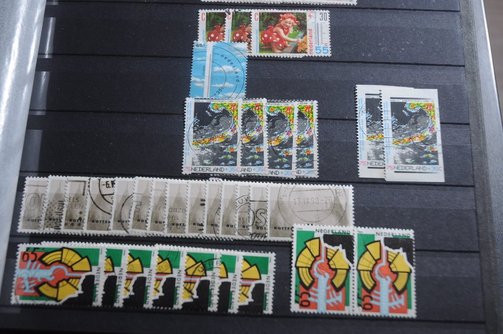 荷兰  - 最多盖章的库存，有时大量，分布在各种库存簿中（235 张照片）。 #3.2