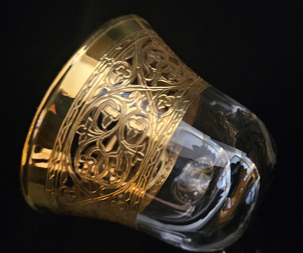 Drikke service (8) - Meget sjælden luksus lille shot-drink i guld. - Krystal, Guld #3.2