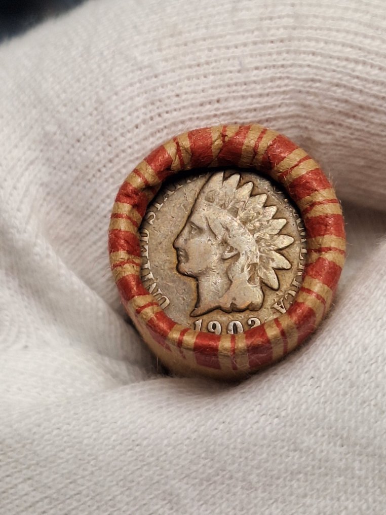 USA. 1 rol containing Indian Head 1902 on one end/Wheat Cent 1910 on the other end (Ohne mindestpreis) #4.3