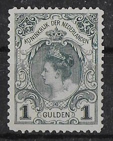 Netherlands 1898 - 1 Wilhelmina Coronation Gulden with Certificate NKD - NVPH 49 #1.0