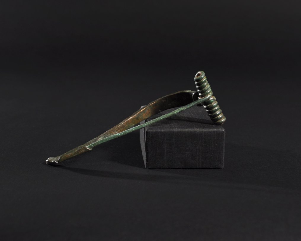 Ancient Roman Bronze Fibula - 10.8 cm #2.1