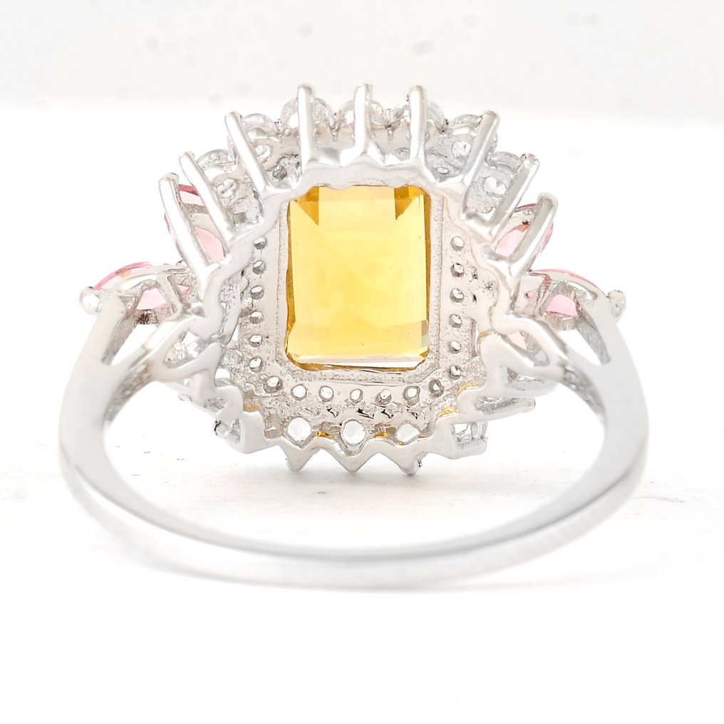 沒有保留價 - 戒指 鉑金 - 2.58ct. tw. 電氣石 - 藍寶石 #2.1