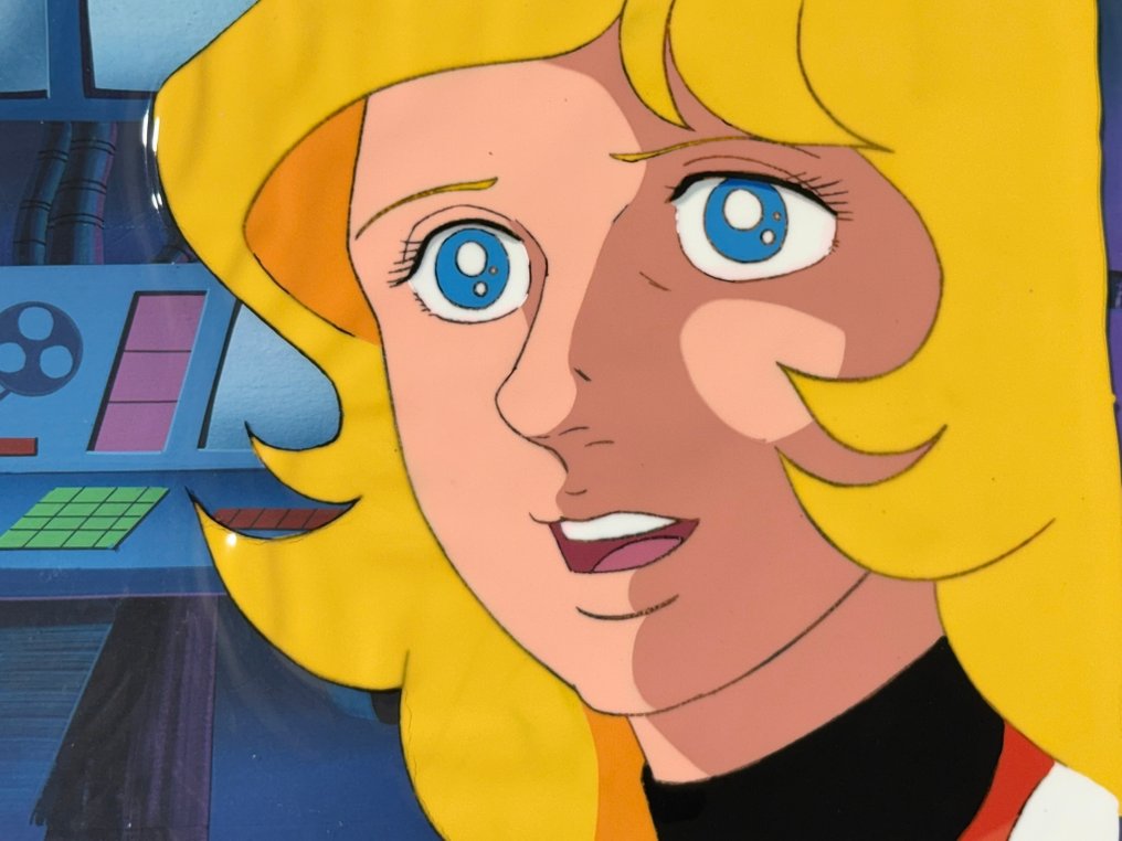 Toei Animation - Eredeti animációs cel Joan Randall-lel, festett háttérrel. - Captain Future (1978/79) #3.2