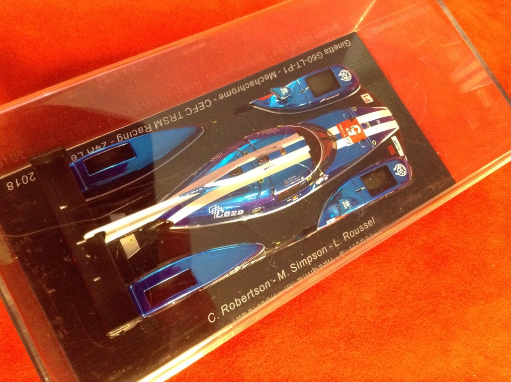 Spark 1:43 - Model raceauto - Ginetta Mecachrome LMP1 Sport CEFC TRSM Racing 41° 24h Le Mans 2018 #5 Robertson/Simpson/Roussel - Zeer goede kwaliteit - zeldzaam vandaag. #3.2