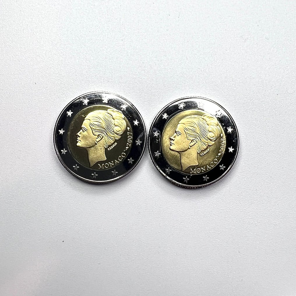 Monaco. Token Grace Kelly medal or token coin, lot of 2 coins (Zonder minimumprijs) #4.3
