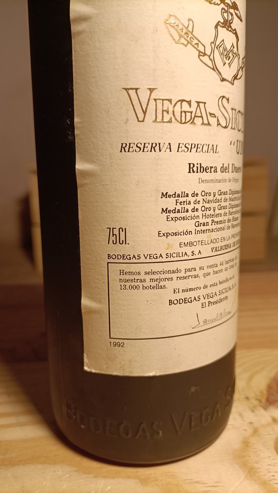 Vega Sicilia Unico, Release 1992 - 斗罗河岸 Reserva Especial - 1 Bottle (0.75L) #1.0