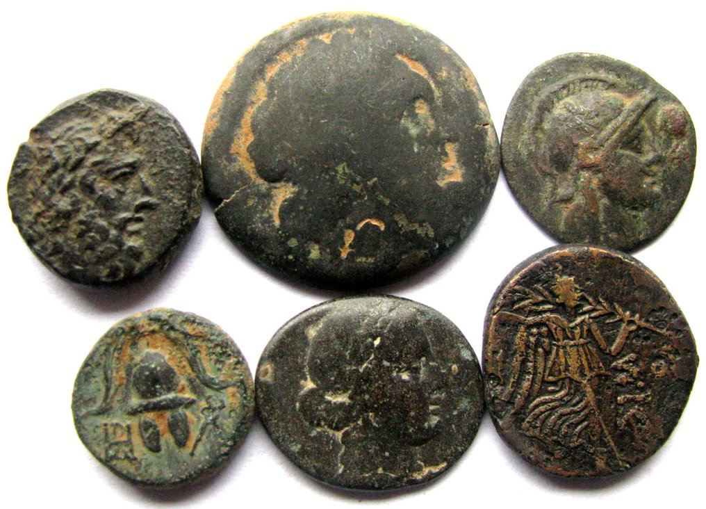 Ελλάδα Lot 6 Æ coins 4th-1st BC (χωρίς τιμή ασφαλείας) #1.0