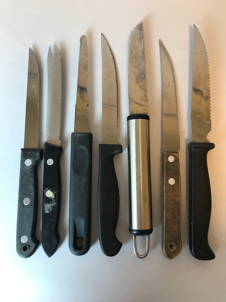 廚刀 - 鋼, 木 - 日本 - 七件套刀具 #4.3