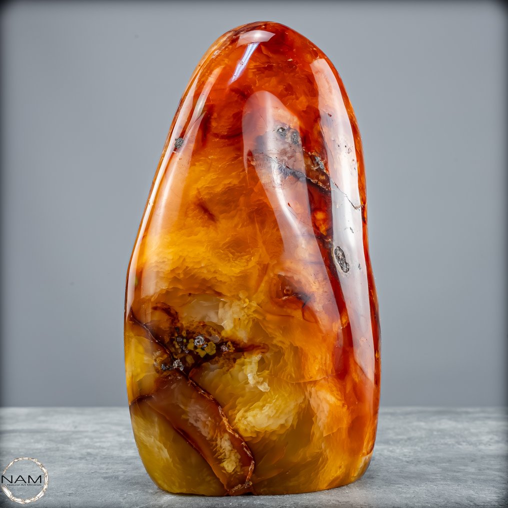 Όμορφο φυσικό αχάτη-κεράνιο. Ελεύθερη μορφή, Βραζιλία- 1480.26 g #3.2