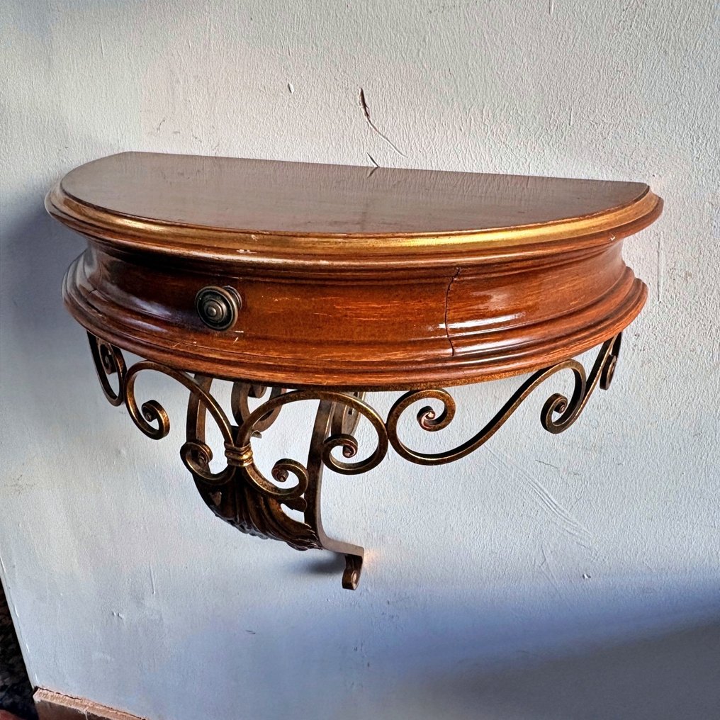 Console table - Wood, Brass #1.0