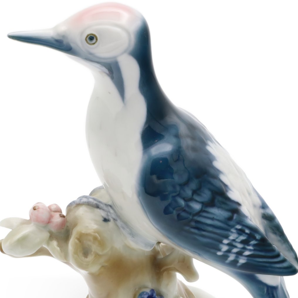 Zsolnay - 小塑像 - Zsolnay Porcelain Carpenter Bird - 瓷器 #3.2
