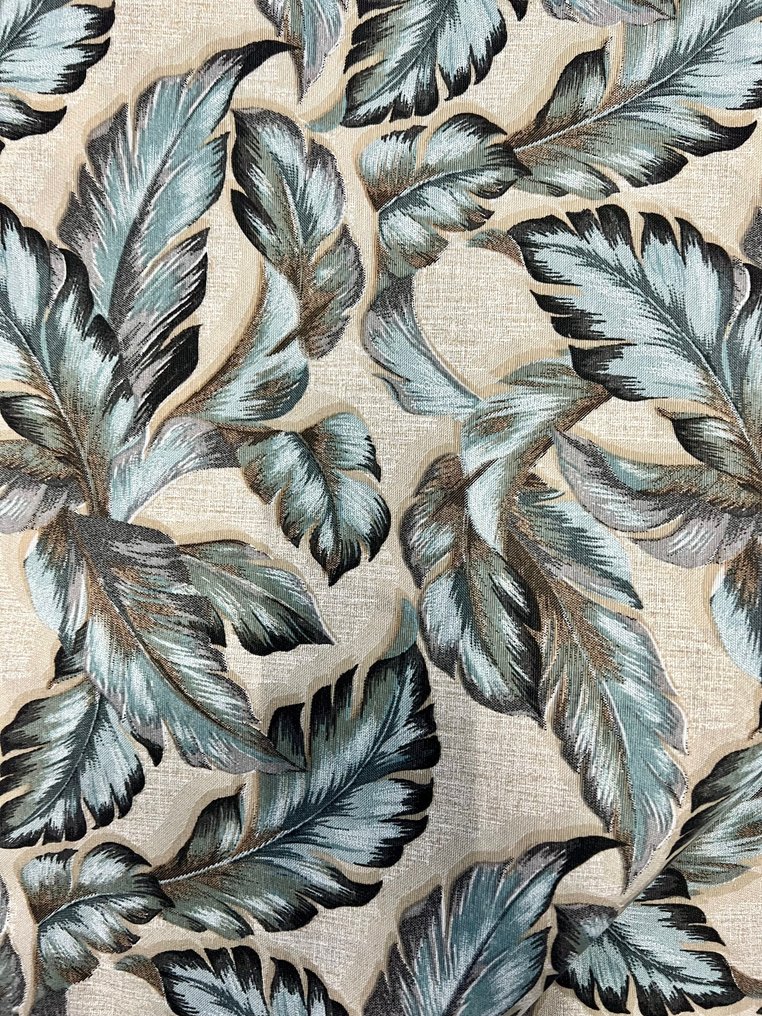 Double width, printed fabric with an elegant pattern of acanthus leaves. - Textile - 300 cm - 280 cm #4.3