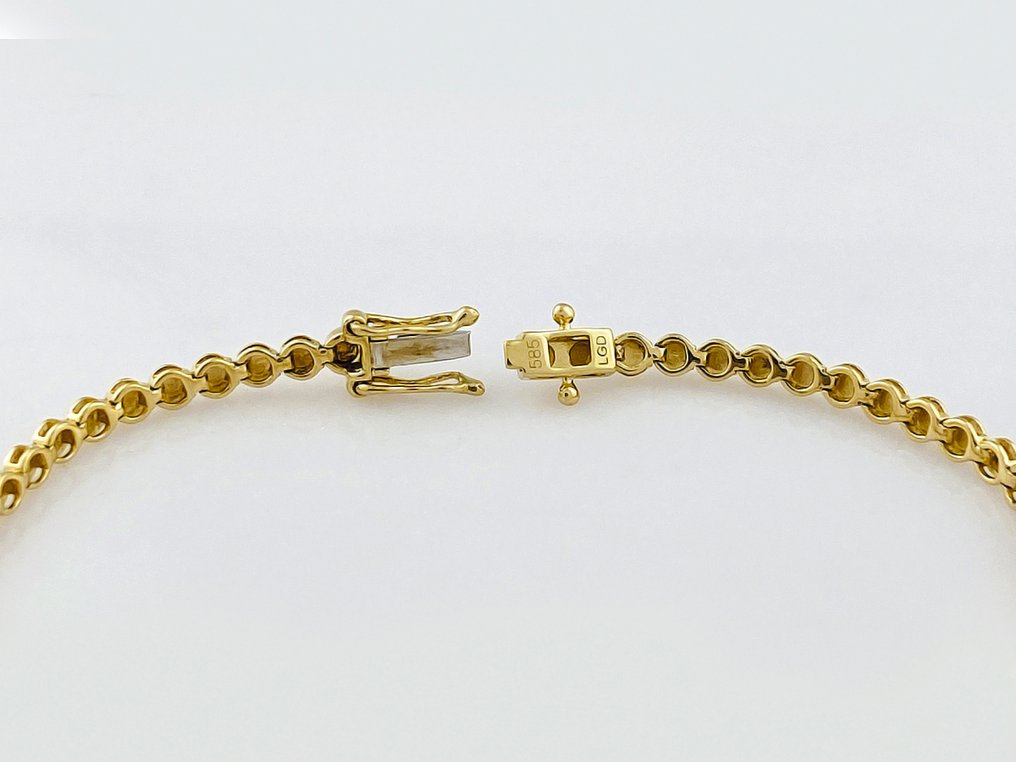 Rannekoru - 14 kt. Keltakulta - 2.99ct. tw. Timantti (Laboratoriossa kasvatettu) - Timantti #1.0