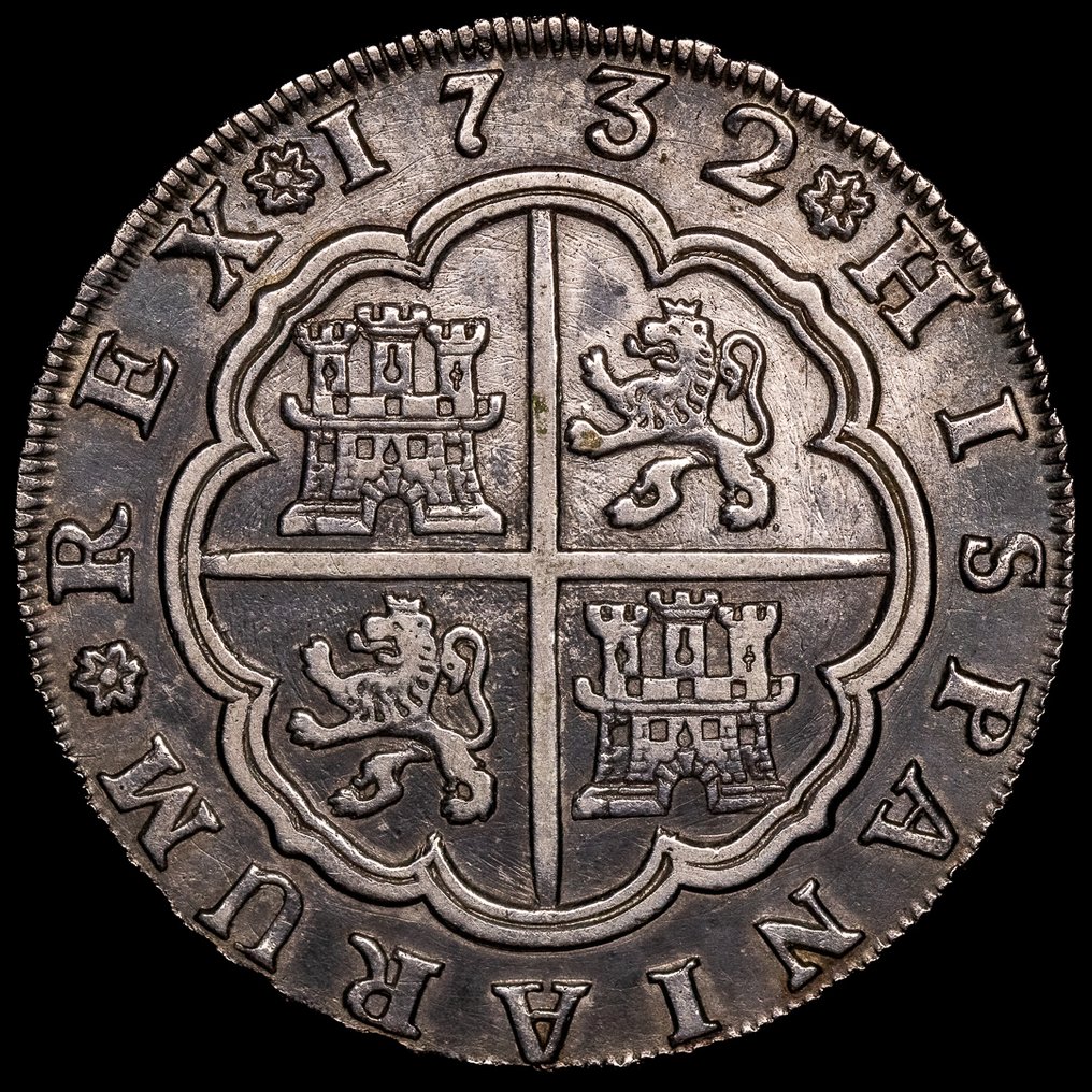 Spania. Felipe V. 8 Reales 1732 - Sevilla PA #1.0