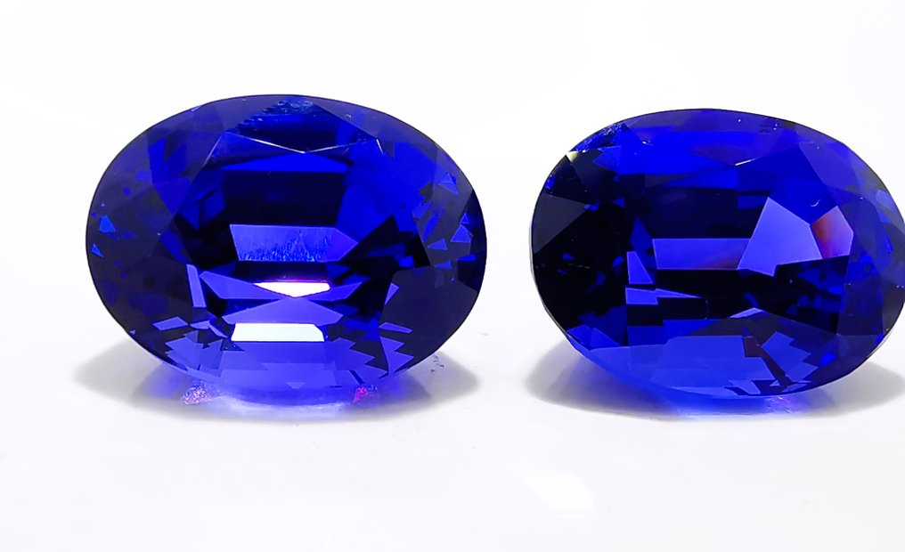 2 pcs Μπλε Τανζανίτης - 19.02 ct - Lotus Gemology - Ζευγάρι Τανζανίτες / Royal #4.3