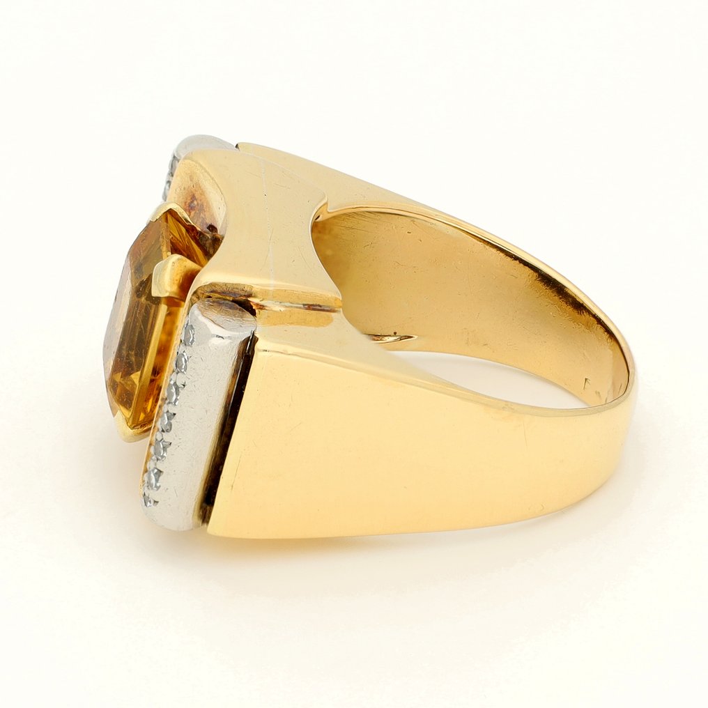 戒指 - 18K包金 黄金 钻石 (天然)  - Citrien #2.1