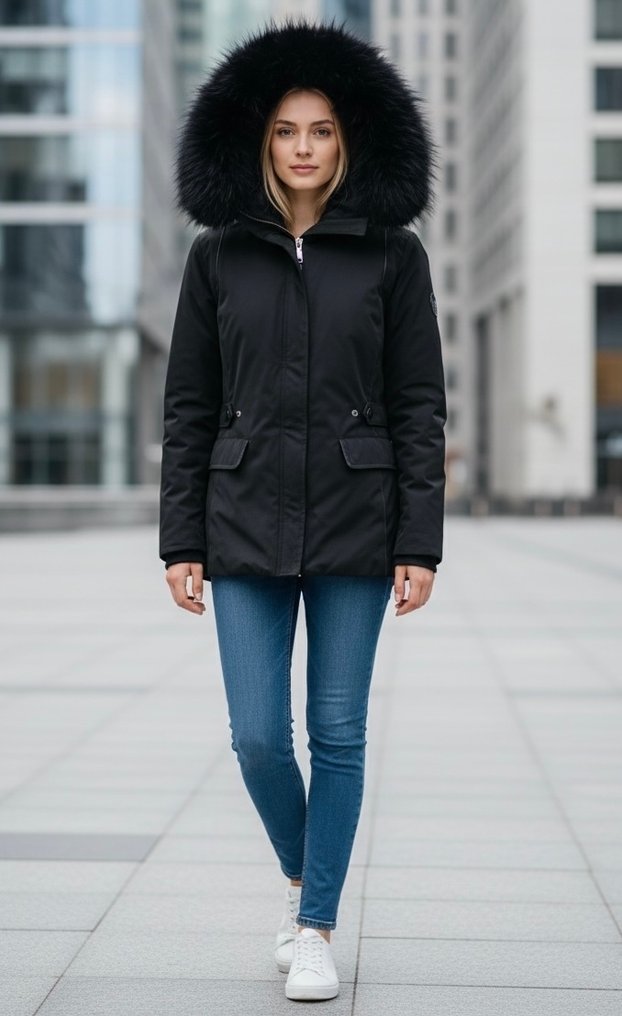 MONCLER Exclusive Collection Glamour Chic REAL fur Down Coat Jacket Tg. L - Slim Fit- Tg. 2 - No RP - 外套 #2.1