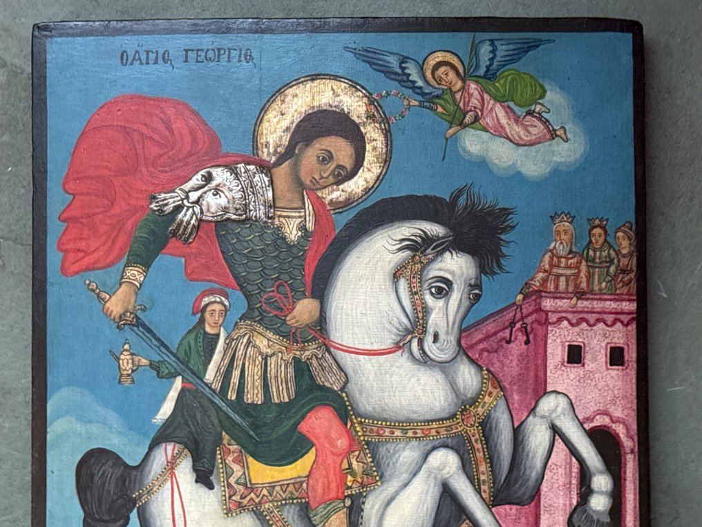 Icoon - Joris de Drakendoder, grootformaat - Hout #1.0