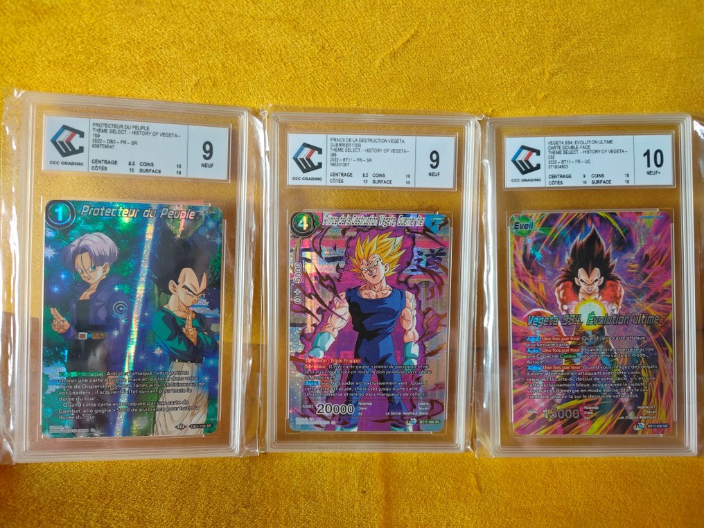 Bandai - 3 Graded card - Dragon Ball - Vegeta - CCC 10 #1.0