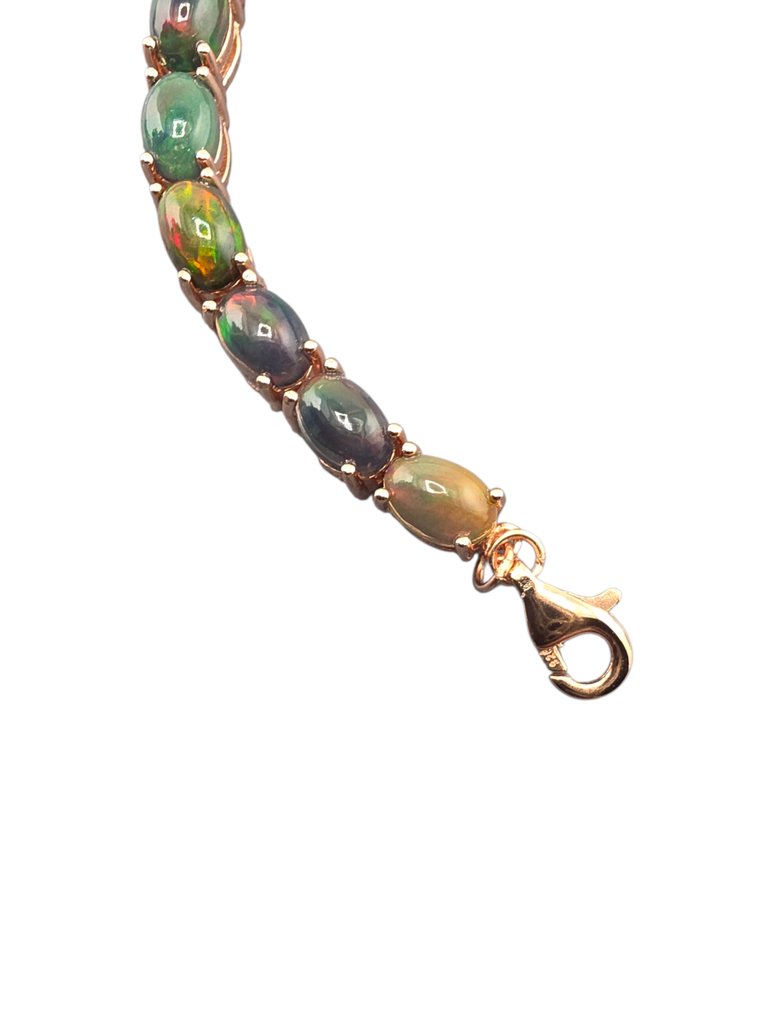 Fără preț de rezervă - Brățară de tenis Argint - 9.60ct. tw. Opal #4.3