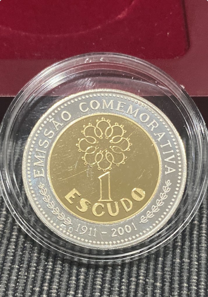 Portugal. 1 Escudo 2001 Magnífica medalha comemorativa em qualidade "Proof" (No reserve price) #4.3