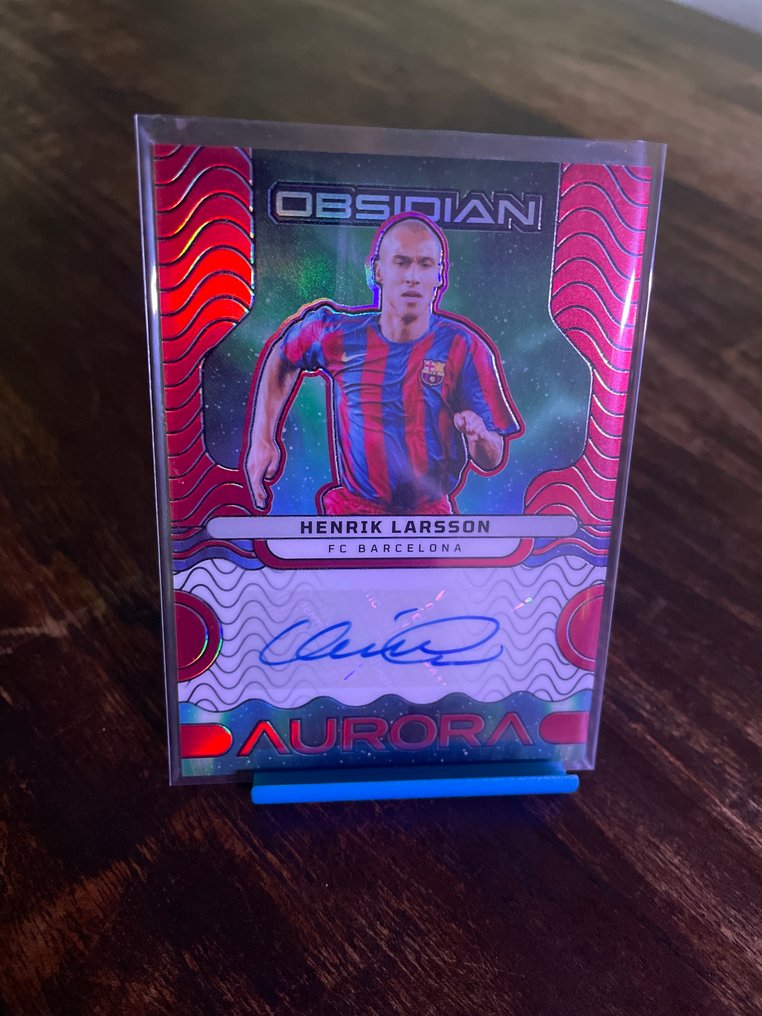 2023/24 Panini Obsidian Henrik Larsson 01/10 簽名卡, 序號卡, 限量版 Card - 狀況優良(EX) #1.0
