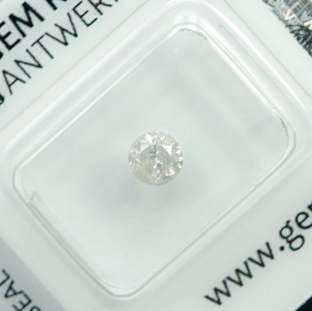 Senza prezzo di riserva - 1 pcs Diamante (Naturale) - 0.51 ct - Rotondo - I - I2 - Gem Report Antwerp (GRA) #1.0