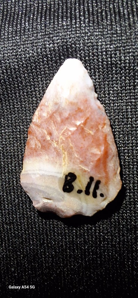 Παλαιολιθική Ίασπις Υπέροχο mini Biface Mousterien 45.000 π.Χ. συλλογή ιδιωτικής αρχαιολογίας, πολύχρωμο τσάπας. - 22 mm  (χωρίς τιμή ασφαλείας) #4.3