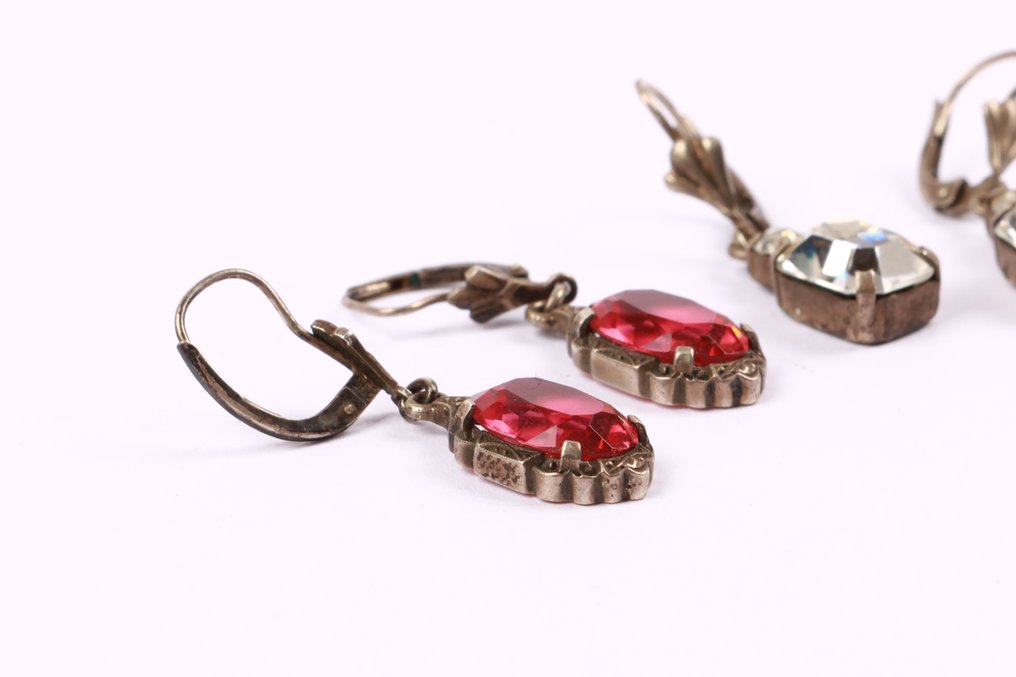 No reserve price - Earrings Silver - two pairs 1930 #3.2