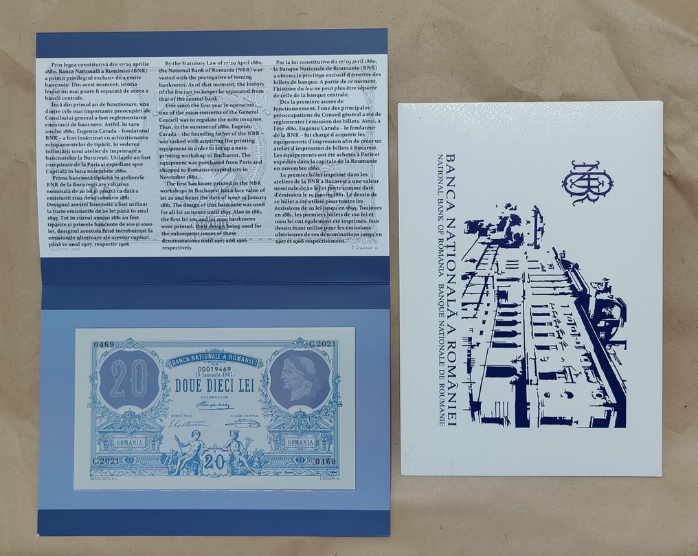 Roménia. - 20 Lei 2021 - Pick 126a - original folder (Sem preço de reserva) #1.0