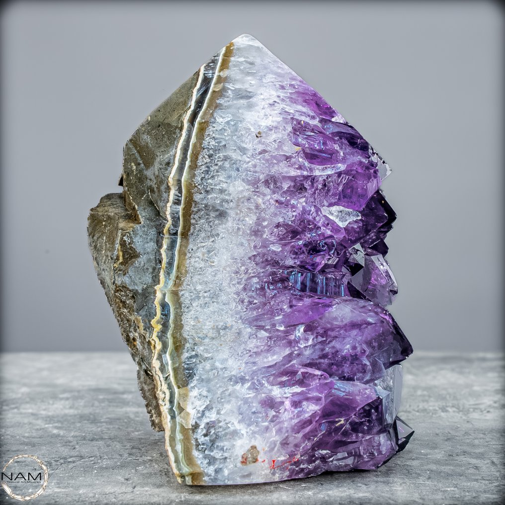 来自巴西的天然紫水晶方尖碑配玛瑙——自然界的杰作,最高品质。 方尖碑- 716.81 g #4.3