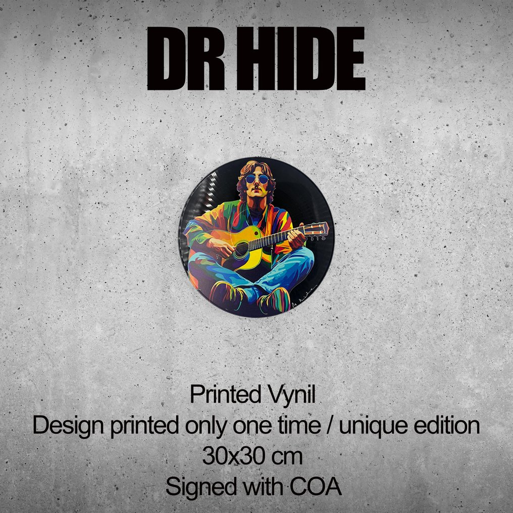 DR HIDE - Vinyl Record John Lennon Peace #1.0