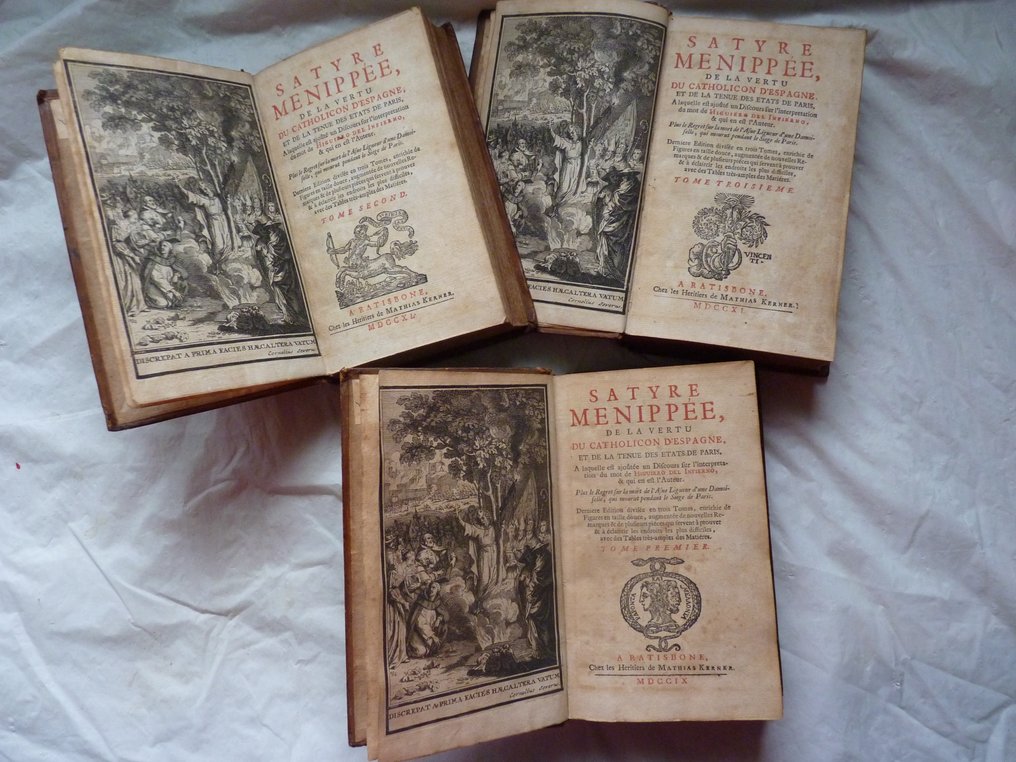Pierre le Roy/ Jean Passerat/Nicolas Rapin - Satyre menippée de la vertu du catholicon d'Espagne et de la tenue des états de Paris - 1709-1711 #1.0