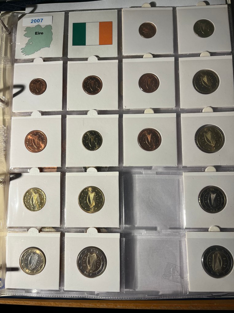 Irland. Series 1 Cent - 2 Euro 2002/2014 (11 series) (Ingen reservasjonspris) #2.1