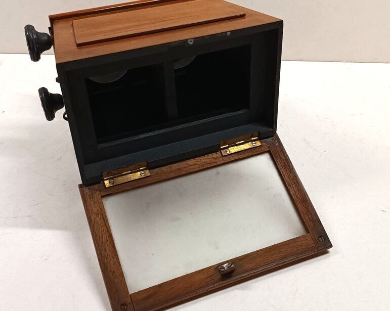 ICA Alter Stereobetrachter für 6x13 cm Bilder Stereoskop Stereo viewer #3.2