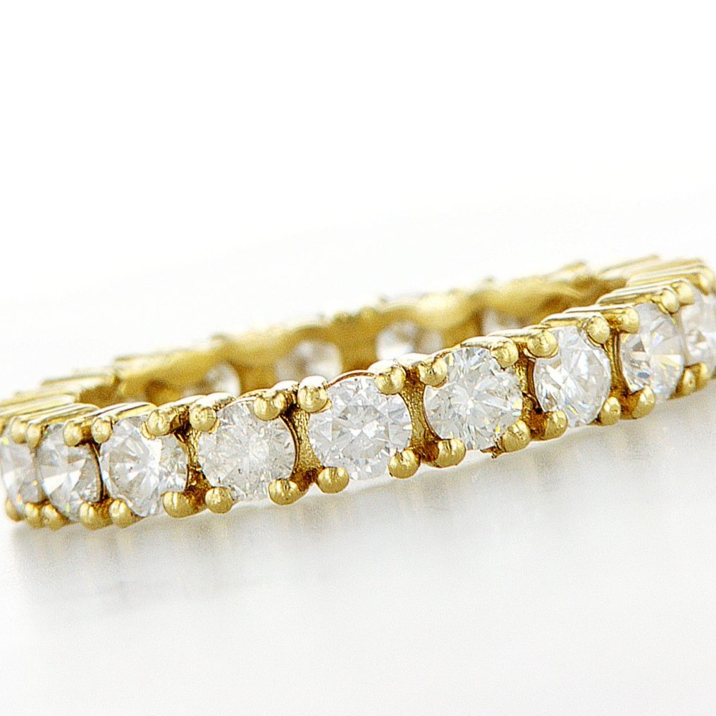 Sem preço de reserva - Anel - 14 K Ouro amarelo -  1.98ct. tw. Diamante (Natural) - Cor D-F, SI2-I1, clary #4.3