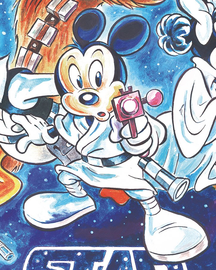 Tony Fernandez Giclée - Mickey & Friends Inspired by the “Star Wars: A New Hope” Poster (1977) – Hand Signed #4.3