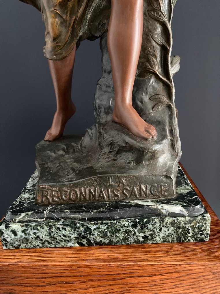 玩具人偶 - Statua Eugene Marioton 1900-1930 Francja 9 kg - 合金, 大理石 #1.0