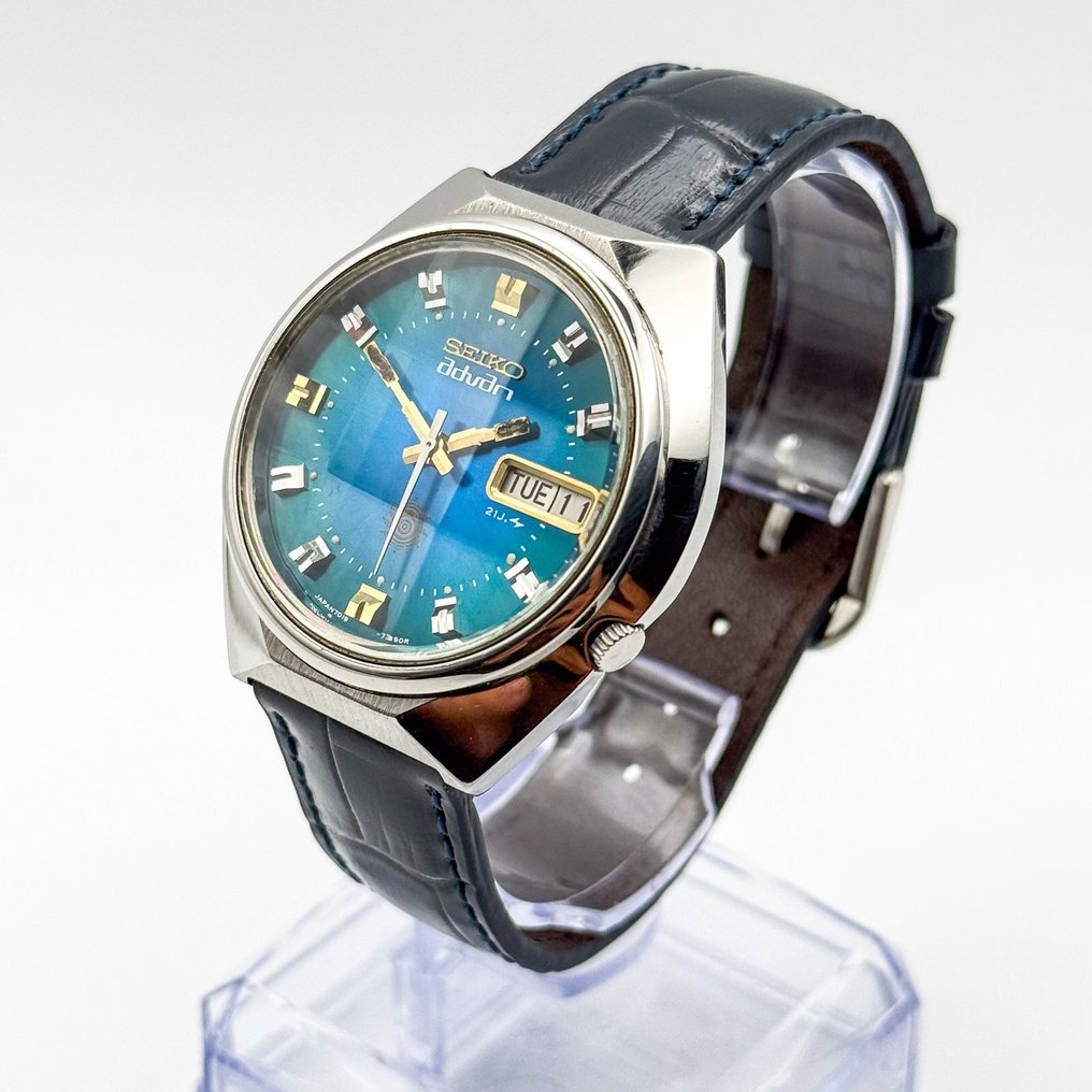Seiko - Advan "Gradient Blue Sunburst" 遥音 (Harune) – Distant Sound - Ingen mindstepris - 7019-7290 - Mænd - 1973 #3.2