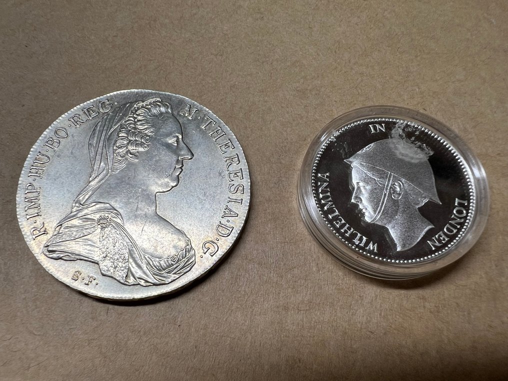 Oostenrijk, Nederland. Lot Maria Theresa Thaler / 1 Gulden,  (modern restrikes)  (Zonder minimumprijs) #1.0