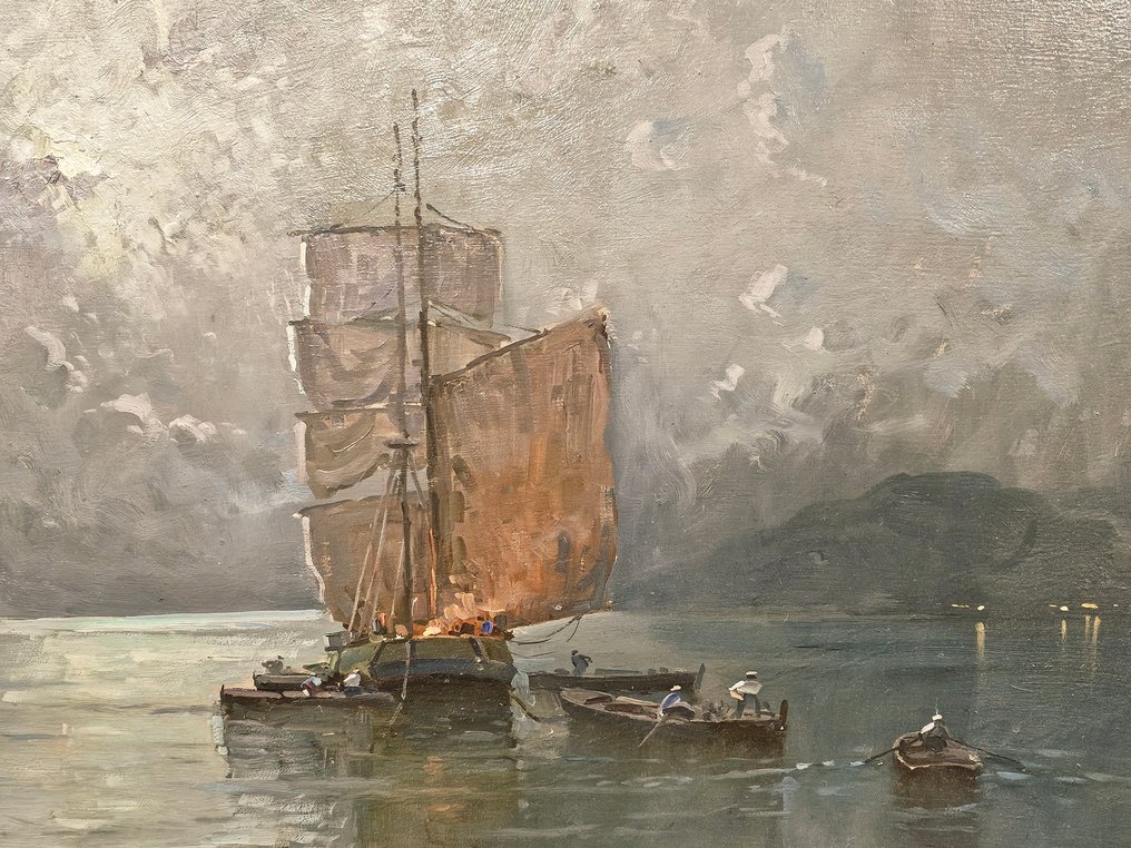 Nicolas De Corsi (1882-1956) - Notturno sul mare #4.3