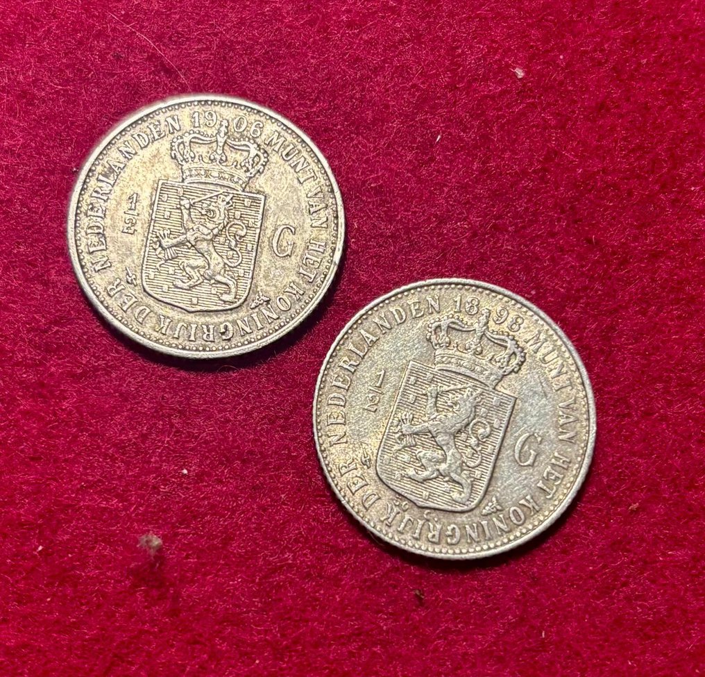 Hollandia. Wilhelmina. 1/2 Gulden 1898 - 1906 (2) - Scare dates (Nincs minimálár) #3.2