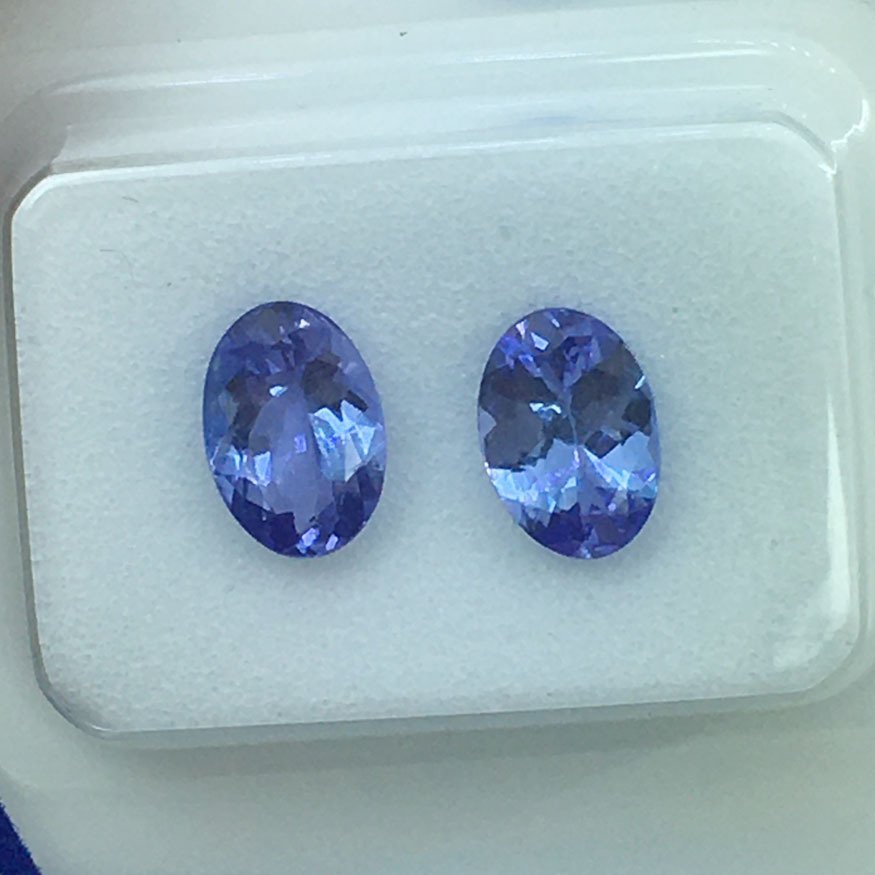 No reserve price - 2 pcs Purple Tanzanite - 1.58 ct - Antwerp Laboratory for Gemstone Testing (ALGT) - TANZANIA TANZANITE #1.0
