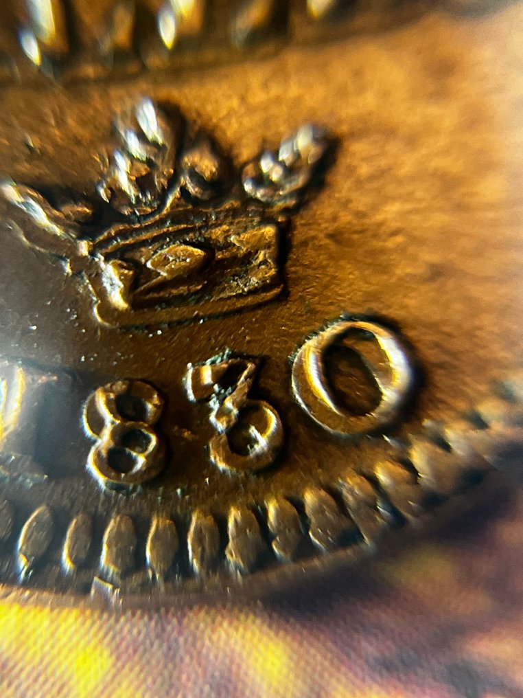 Sverige. Carl XIV Johan. 16 Skilling 1830 / Double strike #2.1