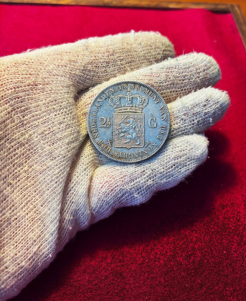 Nederland. Willem III. 2 1/2 Gulden 1858 - High Quality - Schulman 584 (Zonder minimumprijs) #4.3