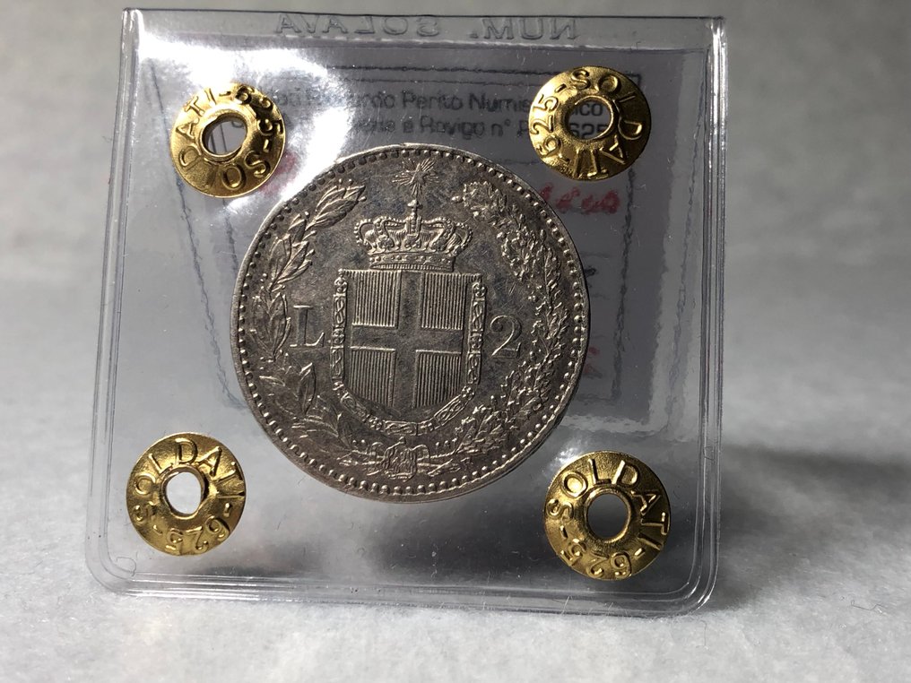 義大利王國 Umberto I. 2 Lire 1887  (沒有保留價) #1.0
