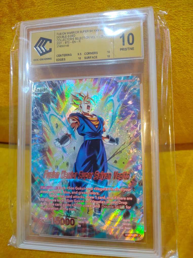 Bandai - 1 Graded card - Dragon Ball - Gogeta / Vegito Bt2-001 R - CCC Pristine 10 #2.1