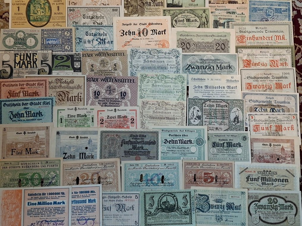 德國. - 57 Notgeldscheine - Großgeld - 1918/1923  (沒有保留價) #1.0
