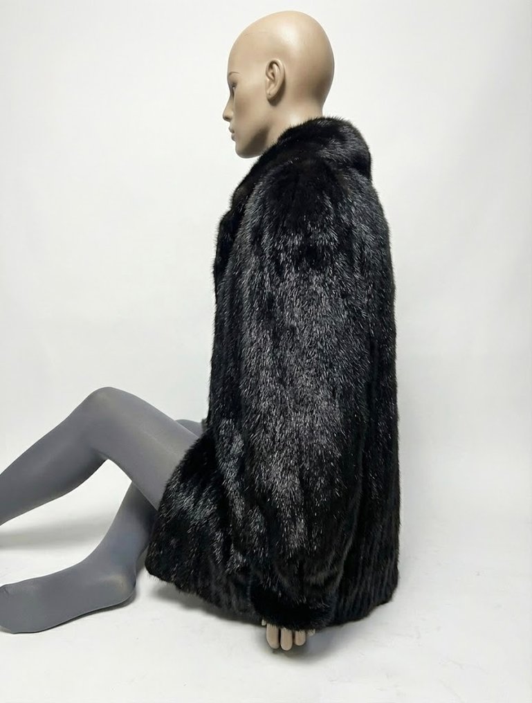 Other brand, black-glama - Γούνινο παλτό #1.0